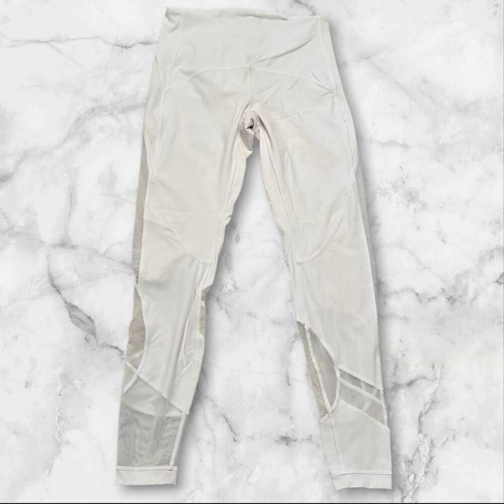 Lululemon White Clear the Court Size 8 Leggings